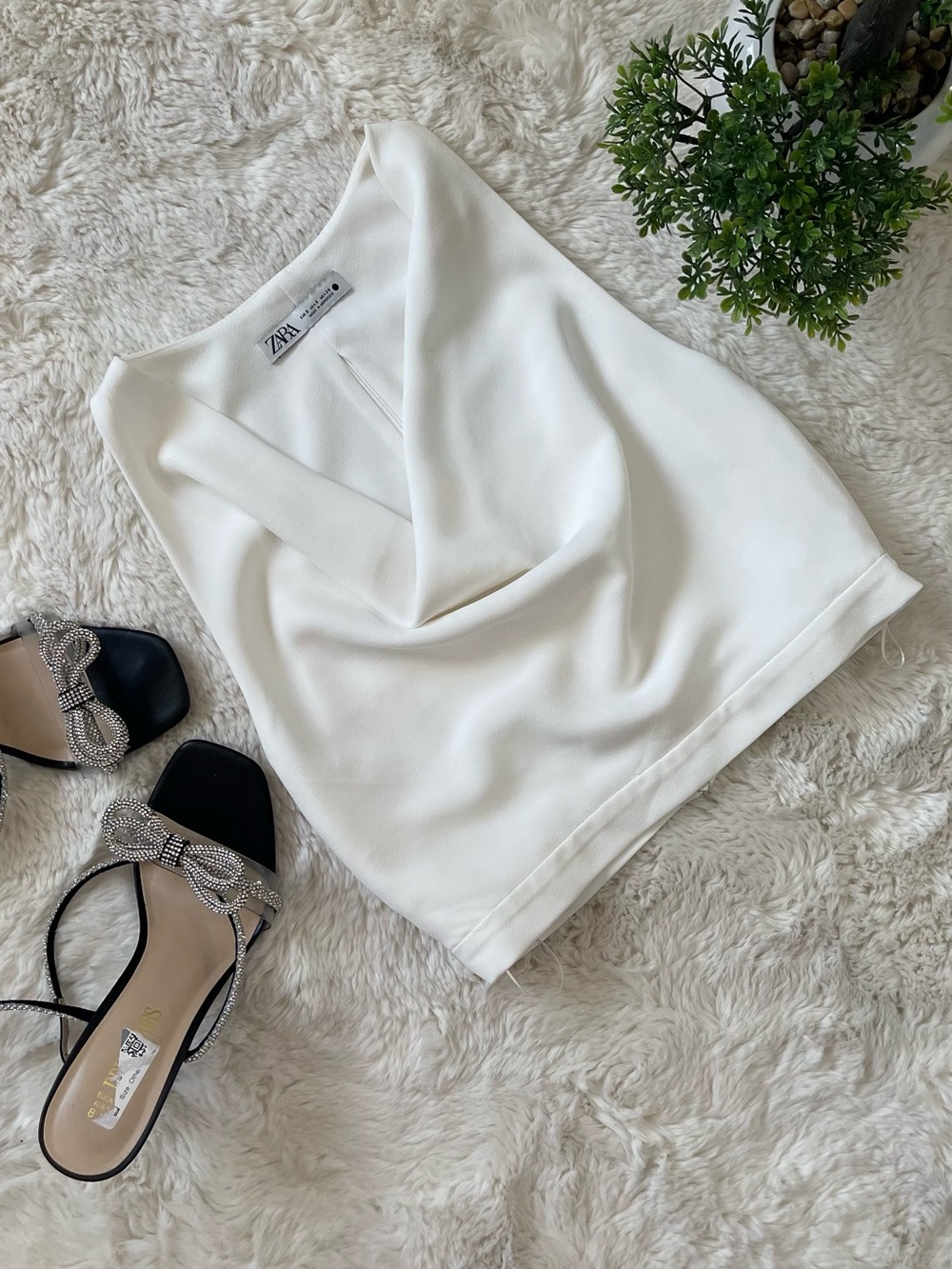ZARA   Crop Top – White – Size Small